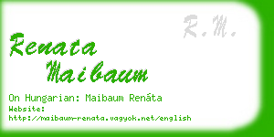 renata maibaum business card